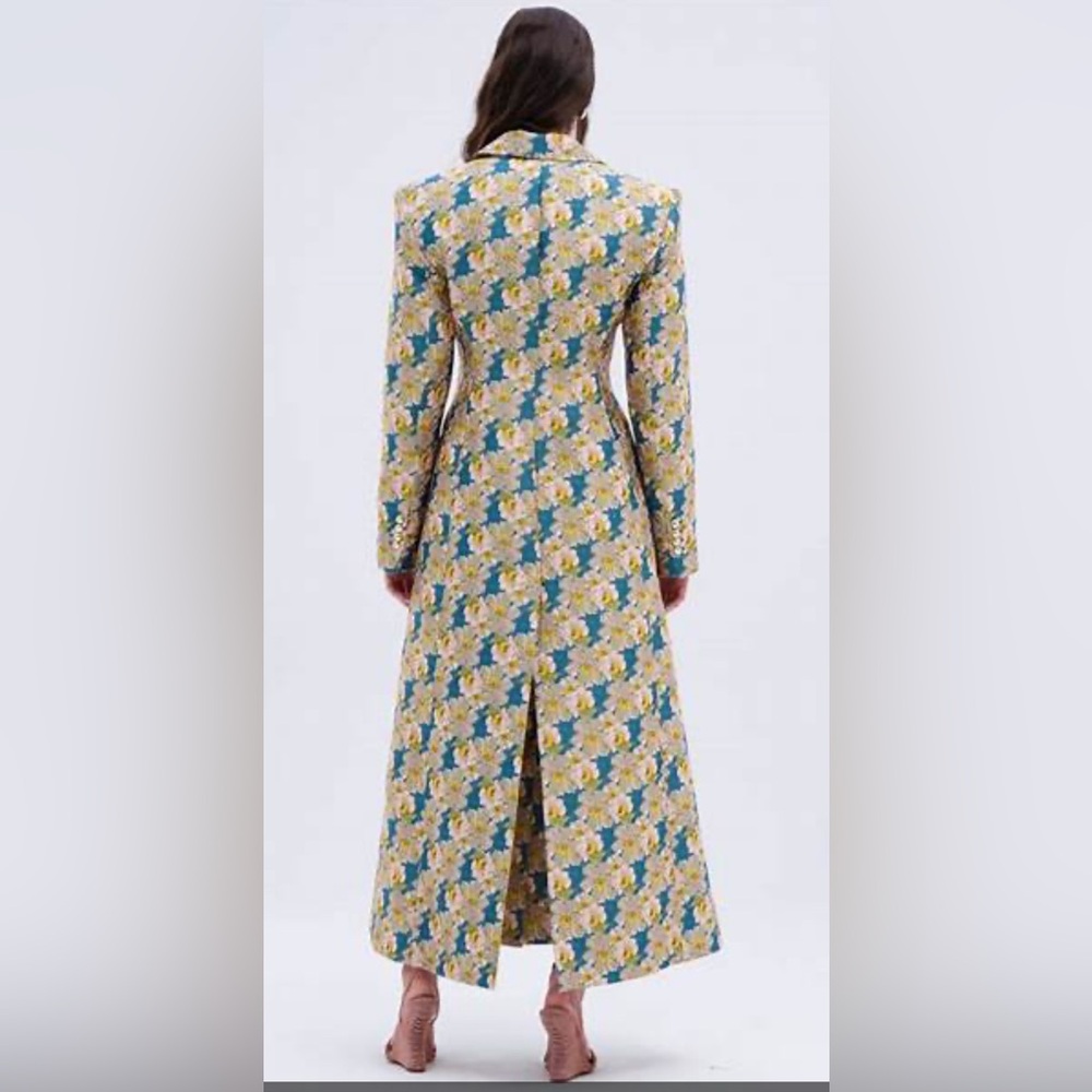 Scarlett Luxe Brocade Maxi Coat - Picture 2 of 9